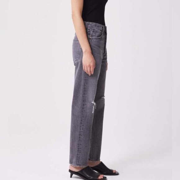 AGOLDE Gray 90s Mid Rise Loose Jeans in Outline - 26" - Picture 6 of 13